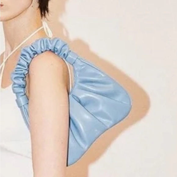 JW Pei Ruched Hobo Structured Handbag in Light Blue NWOT - Picture 9 of 9